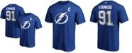 Fanatics Men's Steven Stamkos Blue Tampa Bay Lightning Team Authentic Stack Name and Number T-shirt